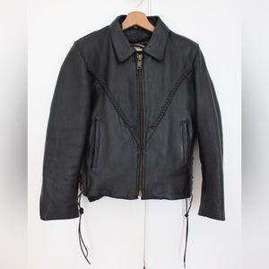 Vintage Zony leather jacket XS with fringes